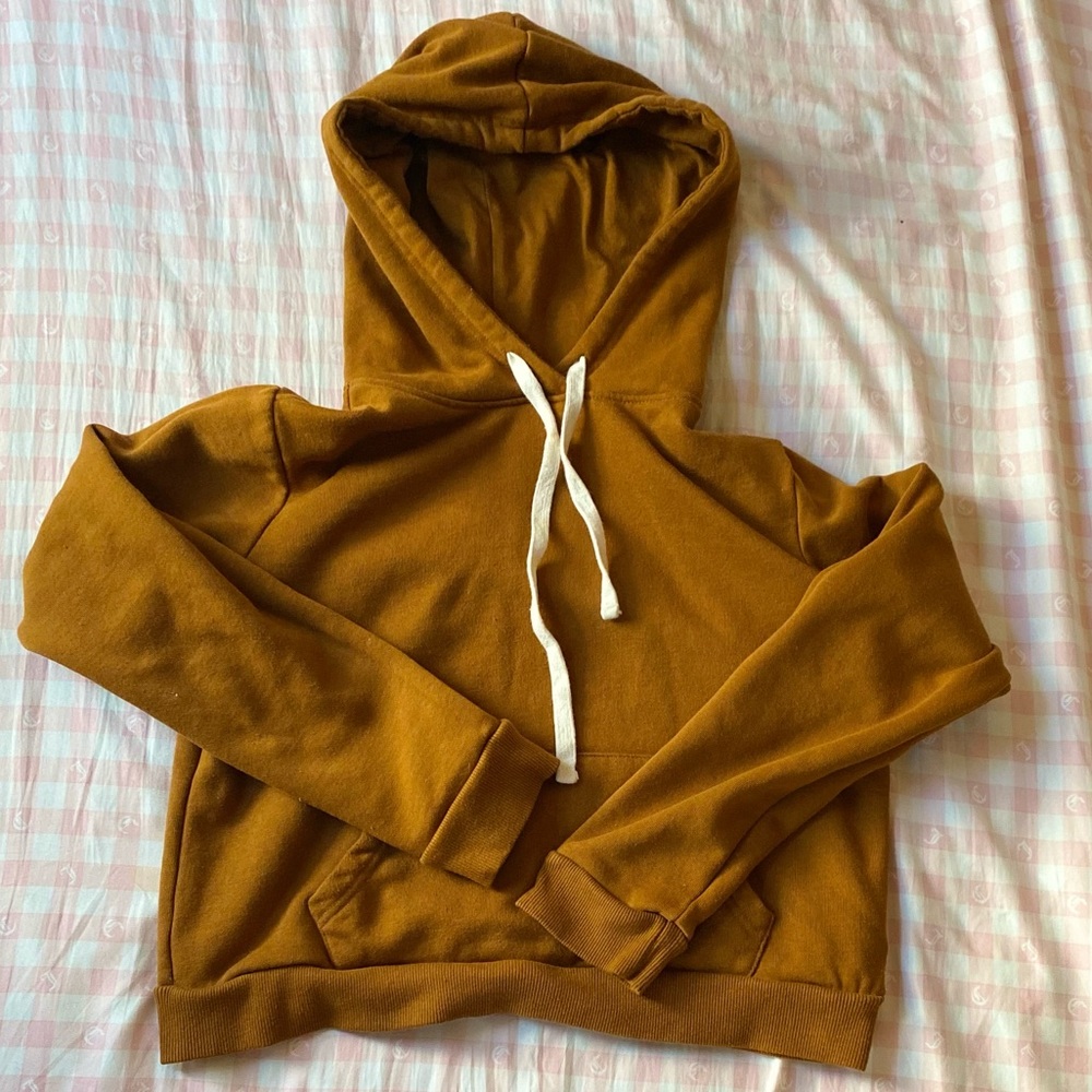 Forever 21 Cropped chestnut hoodie S warm and cozy